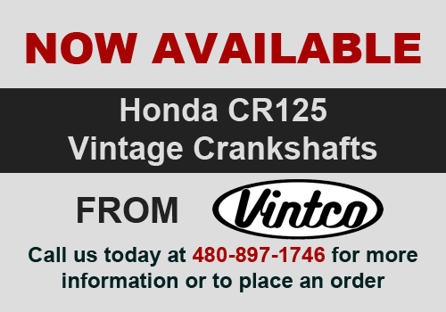 Now Available - Honda CR125 Vintage Cranks by Vintco